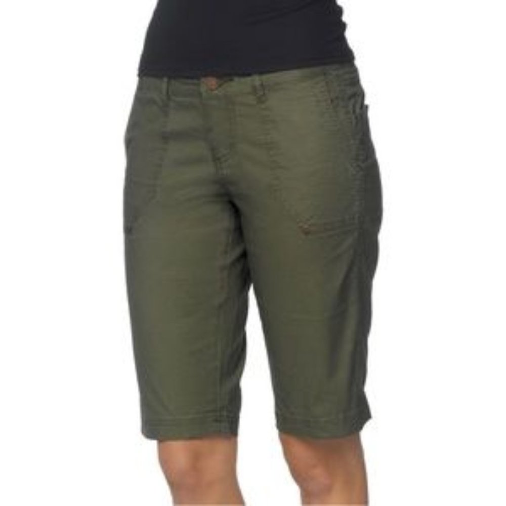 Prana Larissa Knicker Bermuda Shorts in Green size 8 Casual Outdoor Ripstop